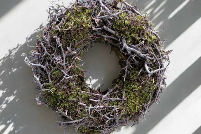Mooskranz mit Bonsai Ästen 35 cm Durchmesser