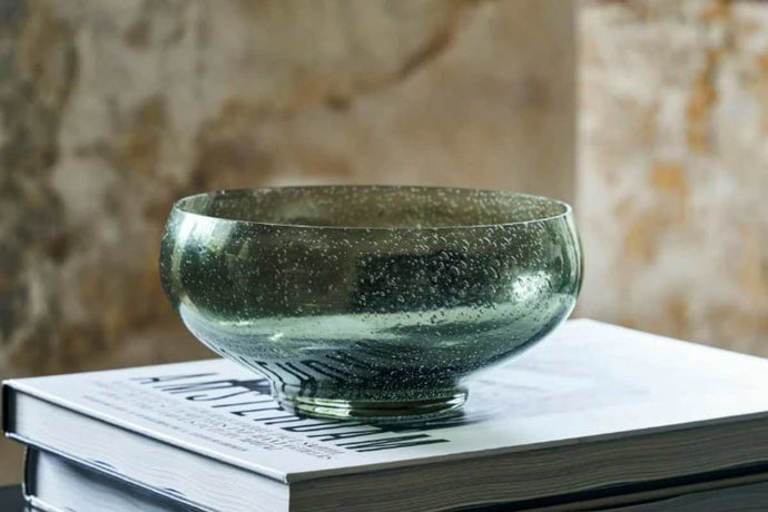 Grüne Glasschale RAIN von House Doctor