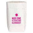 Geschenktüte aus Papier weiß, von 17;30 Hamburg, NUR EINE KLITZEKLEINE KLEINIGKEIT