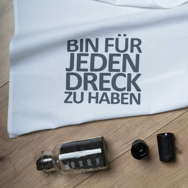 Geschirrtuch mit Spruch "bin für jeden Dreck zu haben" 100% Baumwolle, 70x50 cm von 17;30 Hamburg