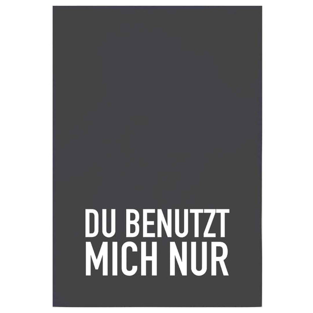 Geschirrtuch mit Spruch "du benutzt mich nur" 100% Baumwolle, 70x50 cm von 17;30 Hamburg