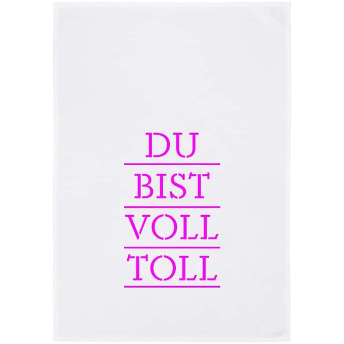 Geschirrtuch mit Spruch "du bist voll toll" 100% Baumwolle, 70x50 cm von 17;30 Hamburg