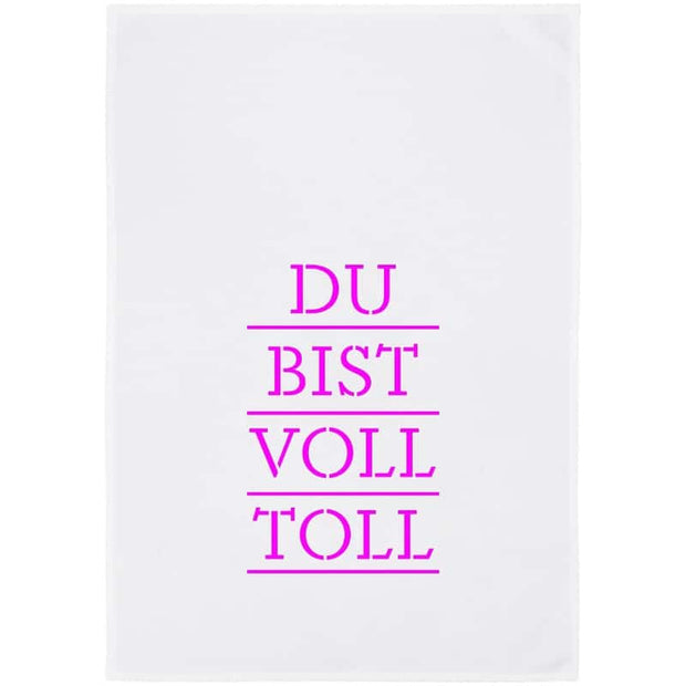 Geschirrtuch mit Spruch "du bist voll toll" 100% Baumwolle, 70x50 cm von 17;30 Hamburg