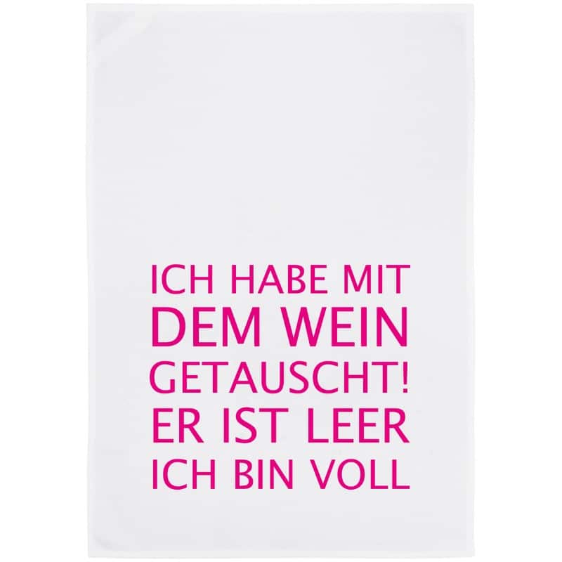 Geschirrtuch mit Spruch 