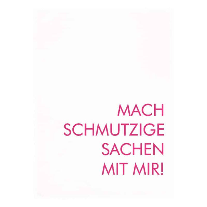 Geschirrtuch mit Spruch "Mach schmutzige Sachen mit mir
