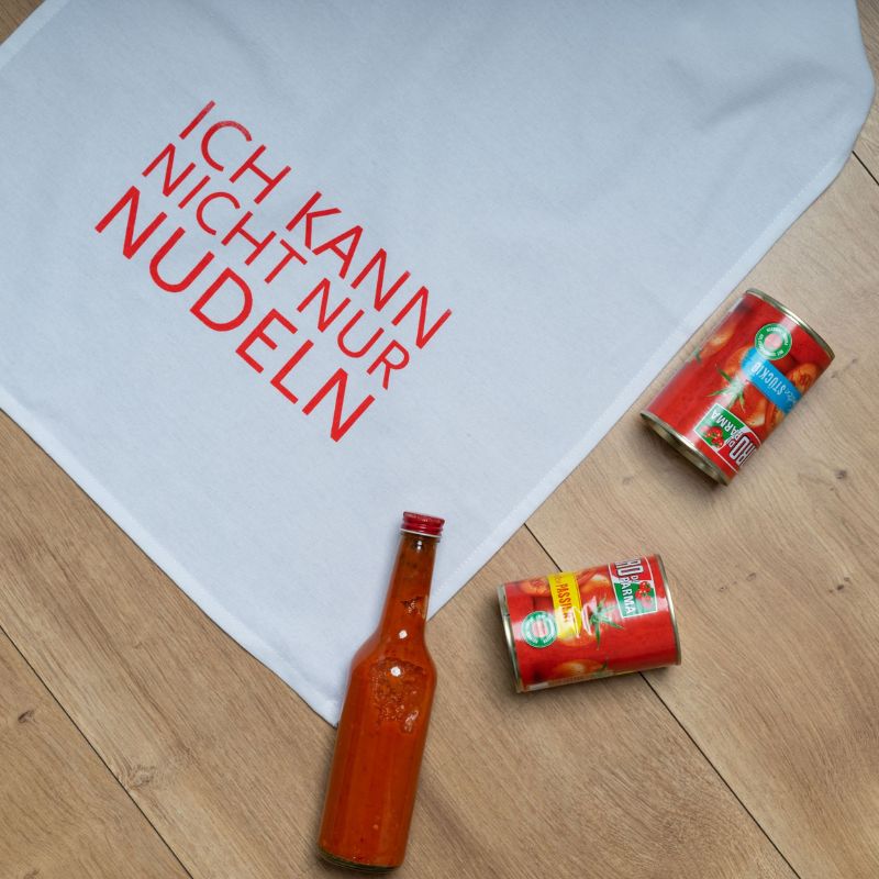 Geschirrtuch mit Spruch 