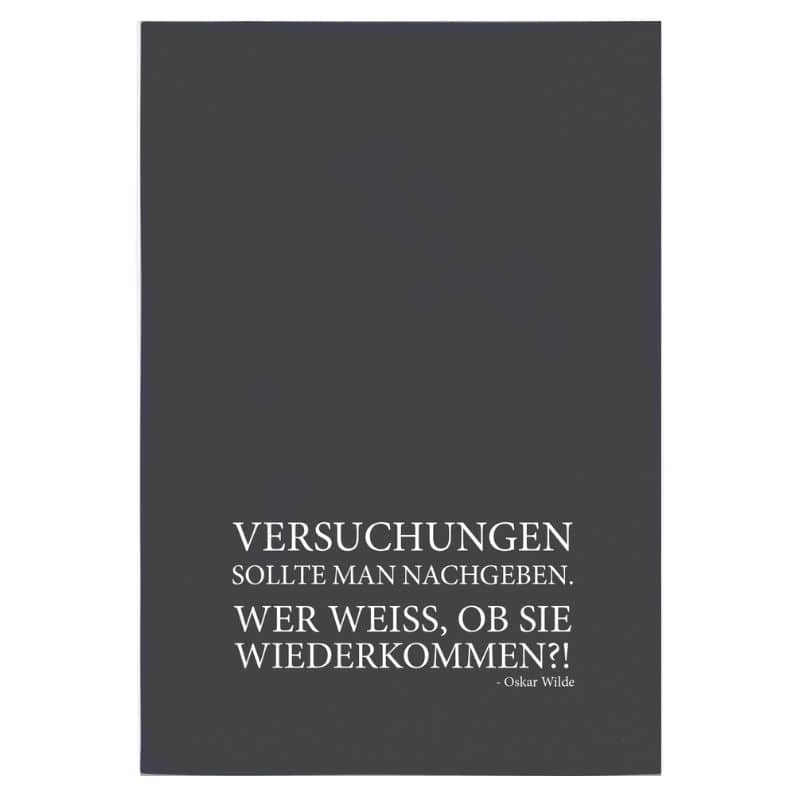 Geschirrtuch mit Spruch 'Versuchungen sollte man nachgeben