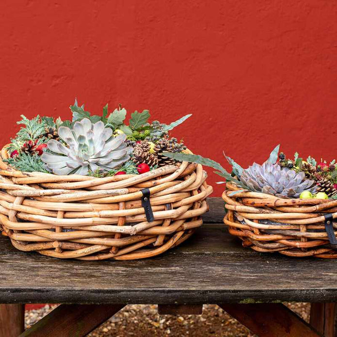 2er Set Rattanschalen in den Größen Ø 36cm und 54 cm von A2 Living