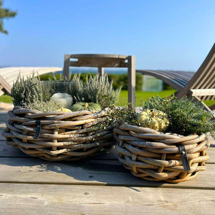 2er Set Rattanschalen in den Größen Ø 36cm und 54 cm von A2 Living