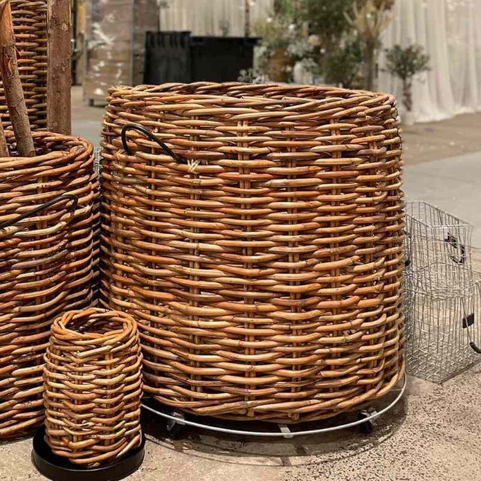 Großer Rattankorb rund in den Maßen Durchmesser 110 cm und der Höhe 100 cm von A2 Living Magnum Low