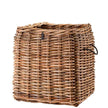 Großer Rattankorb quadratisch in den Maßen 82x82cm und der Höhe 90cm von A2 Living Mammut Low