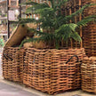 Großer Rattankorb quadratisch in den Maßen 59x59 cm und der Höhe 50cm von A2 Living Mega Low