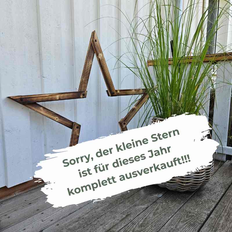 Holzstern klappbar in 2 Größen