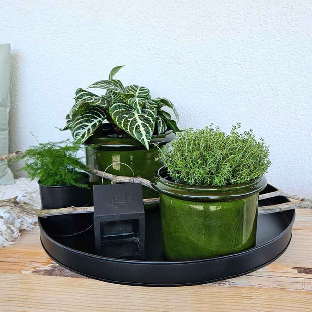 Blumentöpfe aus Metall 2er Set grün von House Doctor