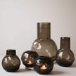 Bunch Mini braun3er Set Vase, Windlicht und Windlicht auf Fuss
