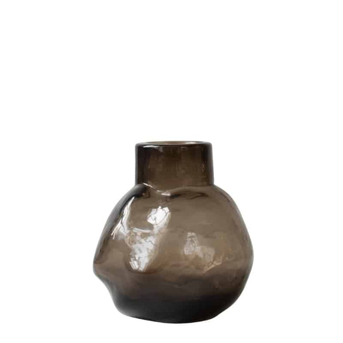 Braune Vase Bunch aus Glas von DBKD
