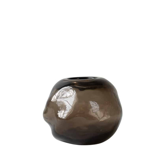 Braunes Windlicht Bunch aus Glas von DBKD