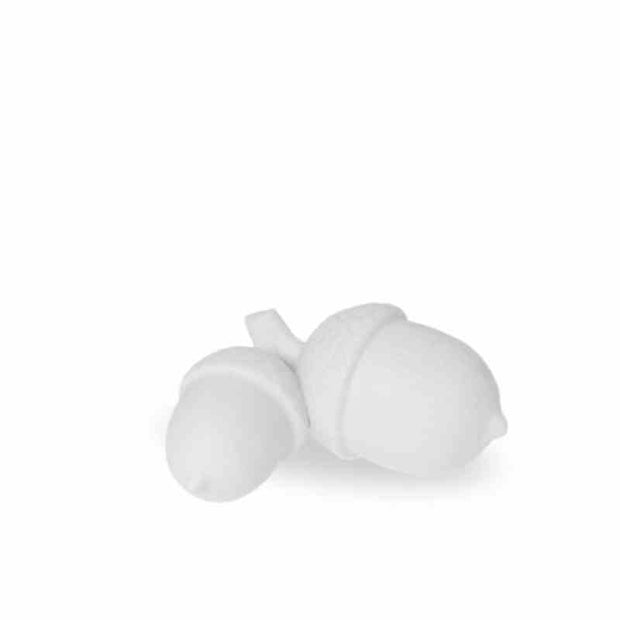 Eichel Havndal weiss von Storefactory, Herbstdeko aus Keramik