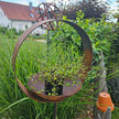Gartenring Rust mit Schale 35 cm  aus Cortenstahl