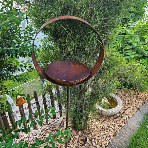 Gartenring RUST mit Schale Ø 35 cm