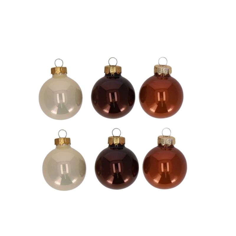 Glaskugeln, 3 verschiedene Farben, 5er Set, Durchmesser 4 cm