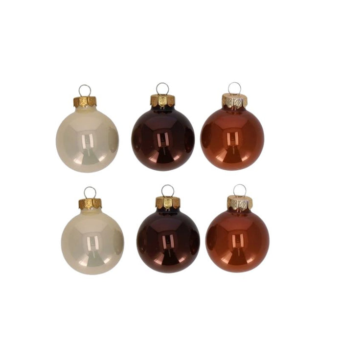 Glaskugeln, 3 verschiedene Farben, 5er Set, Durchmesser 4 cm