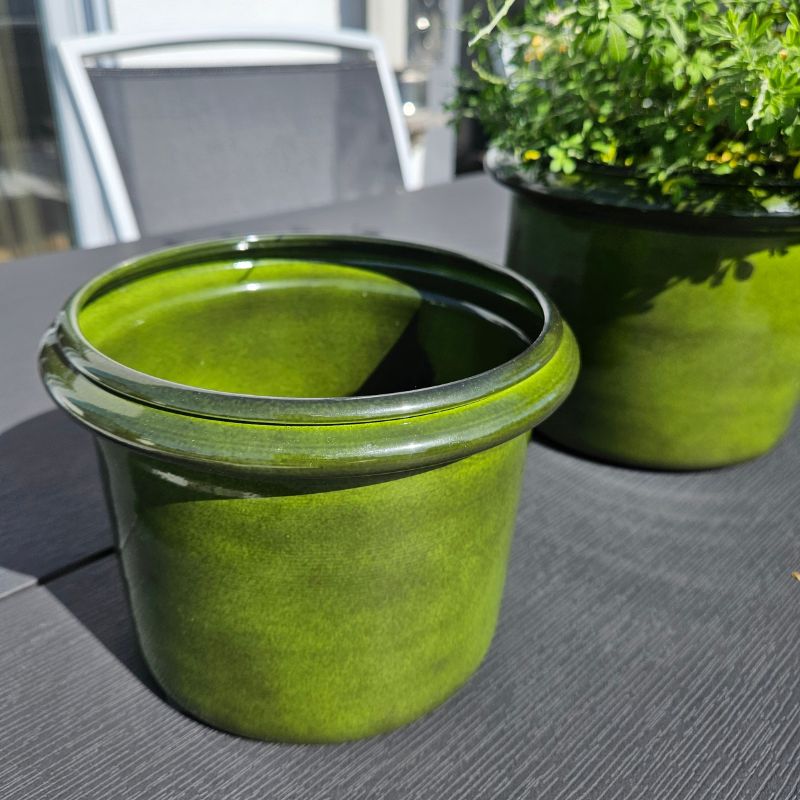 Blumentöpfe aus Metall 2er Set grün von House Doctor