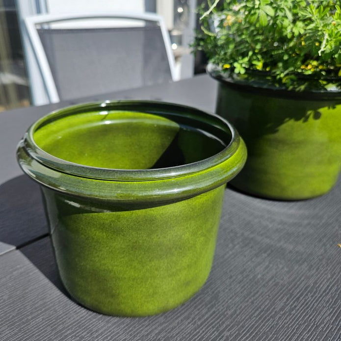 Blumentöpfe aus Metall 2er Set grün von House Doctor