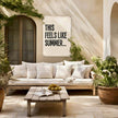 Gartenposter Outdoor mit Aufschrift 