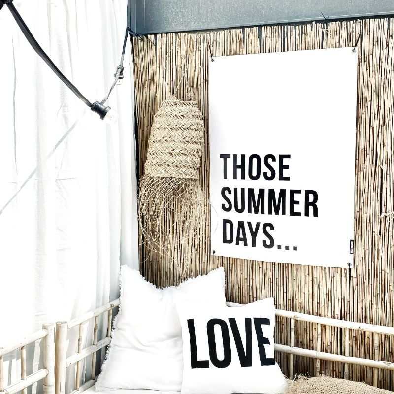Gartenposter Outdoor mit Aufschrift 
