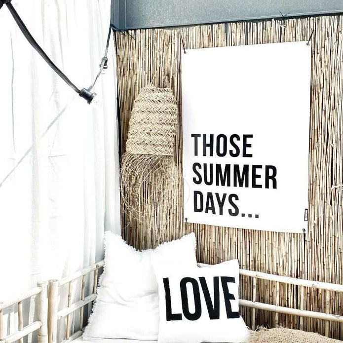Gartenposter Outdoor mit Aufschrift 