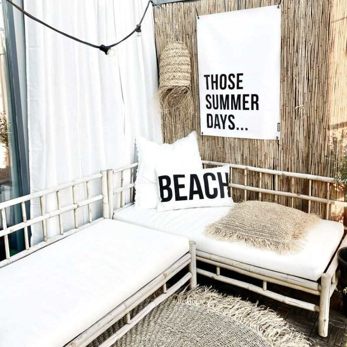 Gartenposter Outdoor mit Aufschrift "Those summer days" in den Größen 100x170cm und 70x100cm