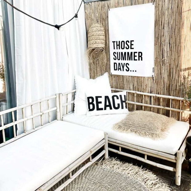 Gartenposter Outdoor mit Aufschrift "Those summer days" in den Größen 100x170cm und 70x100cm