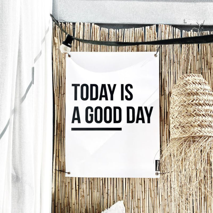 Gartenposter Outdoor mit Aufschrift 