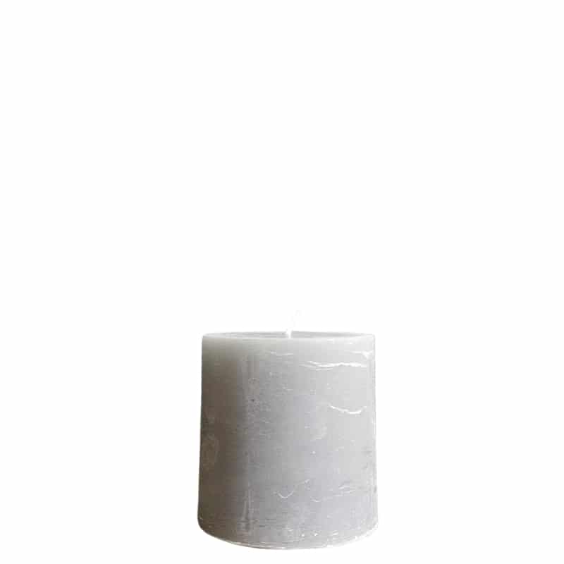 Kerze 10x10cm steel grey