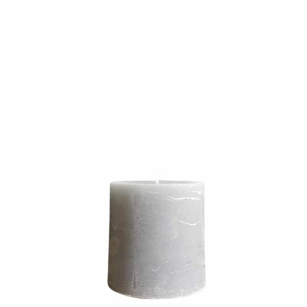 Kerze 10x10cm steel grey