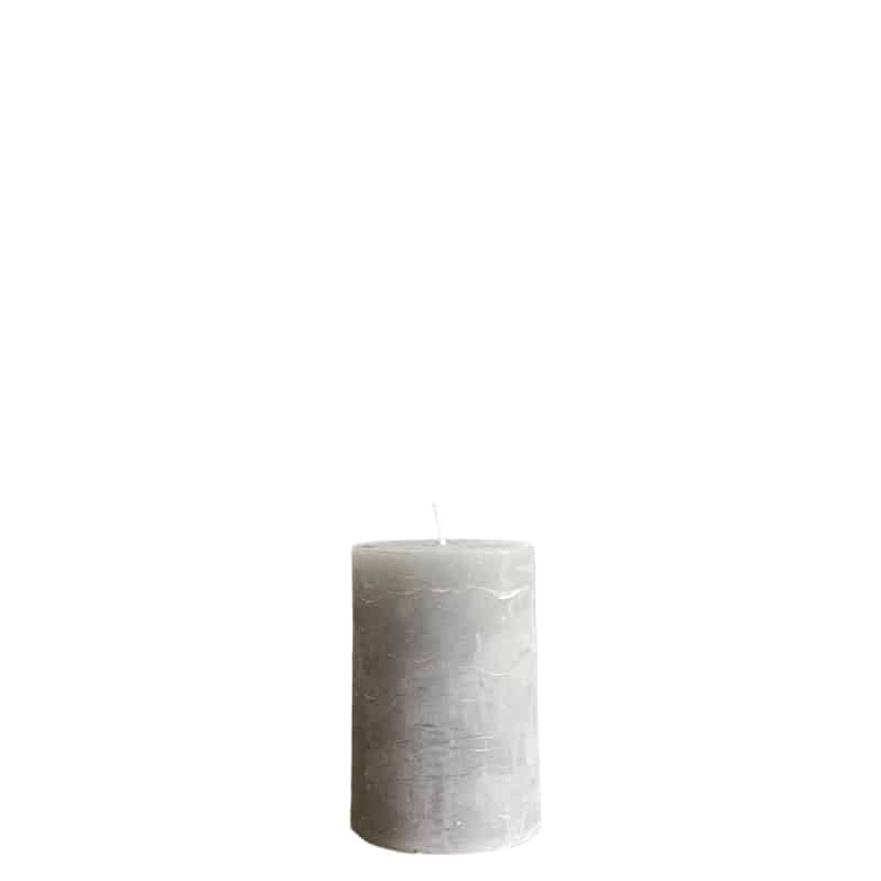 Kerze 7x10cm steel grey