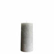Kerze 7x15cm steel grey