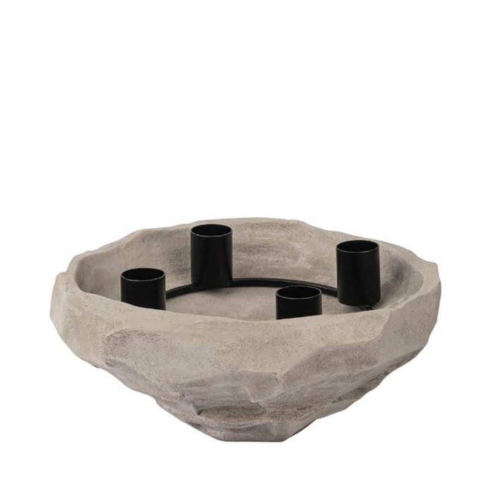 Kerzenhalter oder Kerzenschale Nuki in Farbe Sand