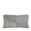 Kissenhuelle hellgrau 30x50 cm mit schöner Strickoptik