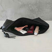 Kleine Tasche schwarz aus veganem Leder, Länge  26 cm, Höhe 15 cm , mit Innenfutter