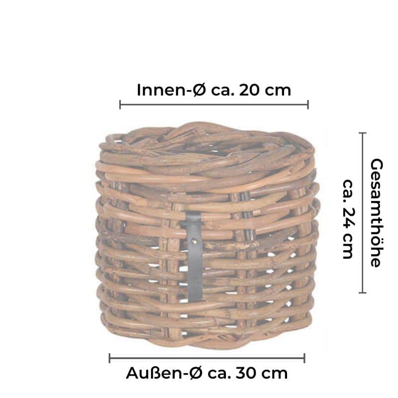 Rattan-Korb rund Mini Low 30x24 cm