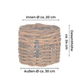 Rattan-Korb rund Mini Low 30x24 cm