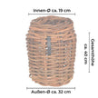 Rattan-Korb rund Mini 32x40 cm