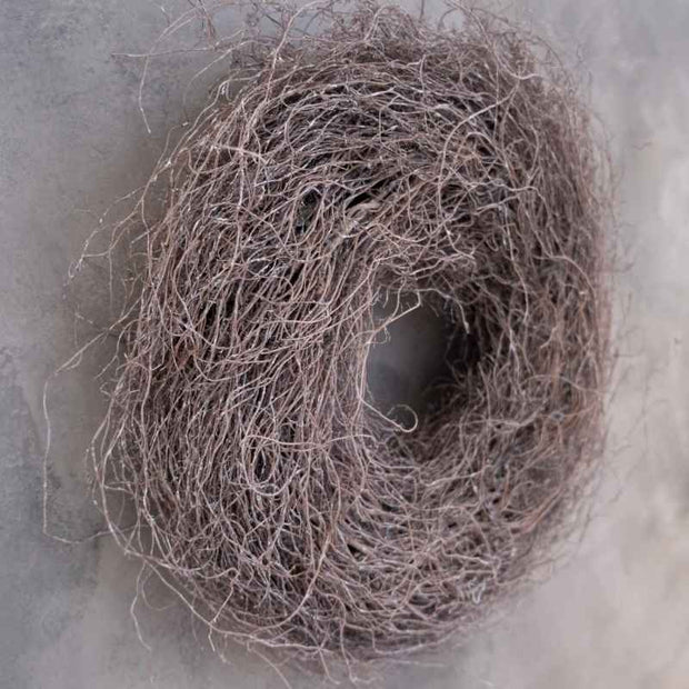 Kranz aus Farnwurzeln, einfache Deko für Wand und Tisch