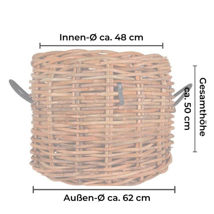 Rattan-Korb rund Mega Low 62x50 cm