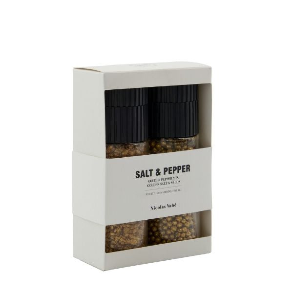 Nicolas Vahé Geschenkset golden Salz und Pfeffer 
