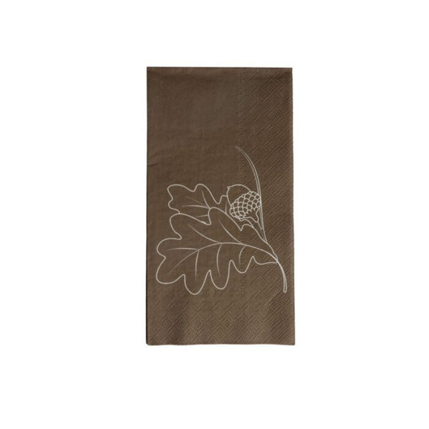 Braune Papierservietten Ekollon von Storefactory, mit Herbstmotiv, Maße: 11x21 cm