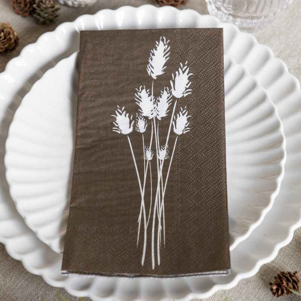 Papierservietten Vippa braun  von Storefactory mit Blumenmotiv