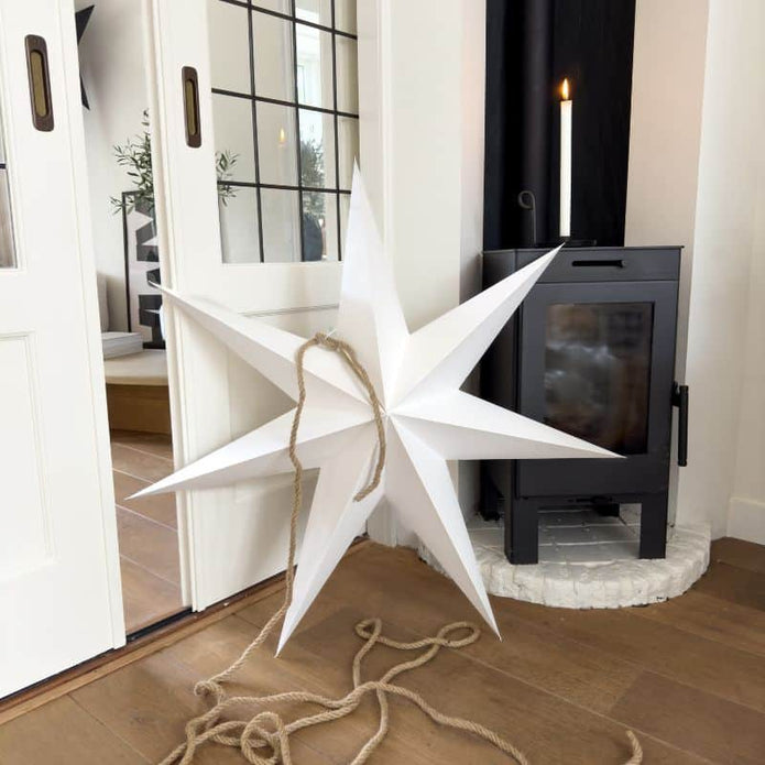 Großer Papierstern weiß 100 cm Durchmesser